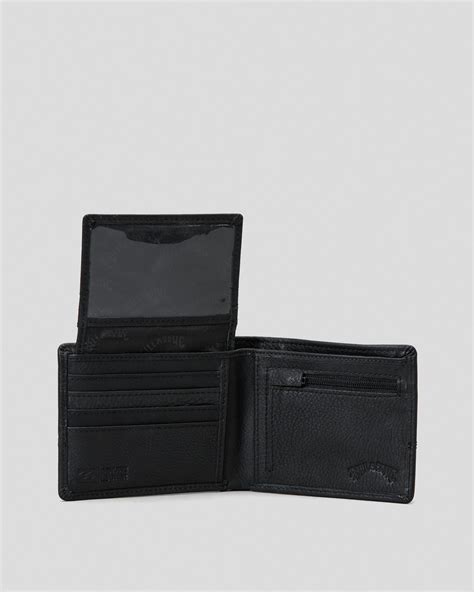 Shop Billabong Dimension 2In1 Leather Wallet In Black Fast Shipping