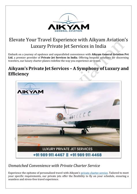 PPT Elevate Your Travel Experience With Aikyam Aviations Luxury