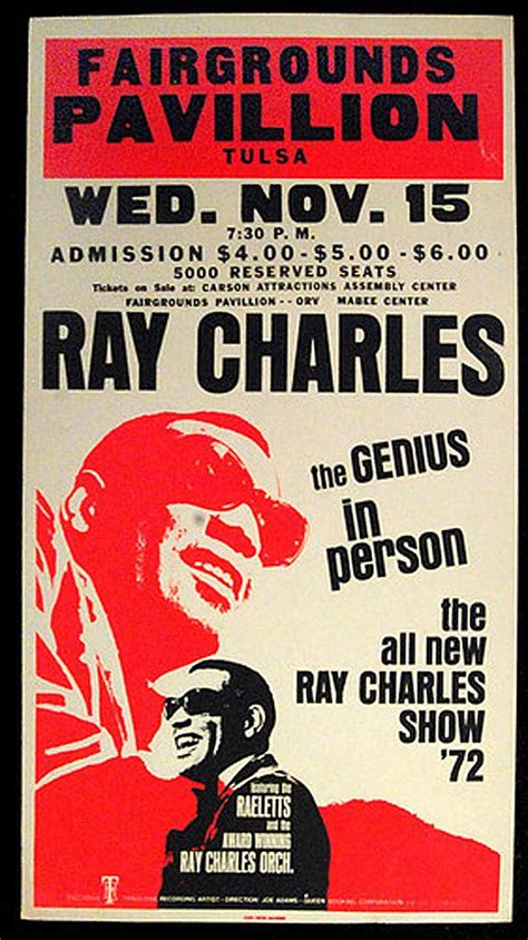 1972 Ray Charles Concert Poster