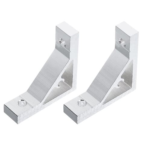 2pack 90 Degree Angle Aluminum Profile Corner Brackets Joint Connectors For 2020 Series Silver