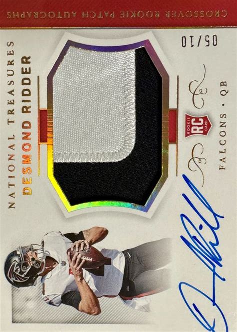 Desmond Ridder 2022 National Treasures CRPA DR Crossover Rookie Patch