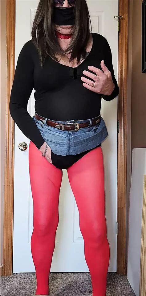 Jaw Dropping Moment From Cd Tease Pantyhose Leotard Skirt Feeling Myself All Over Shemale Porn