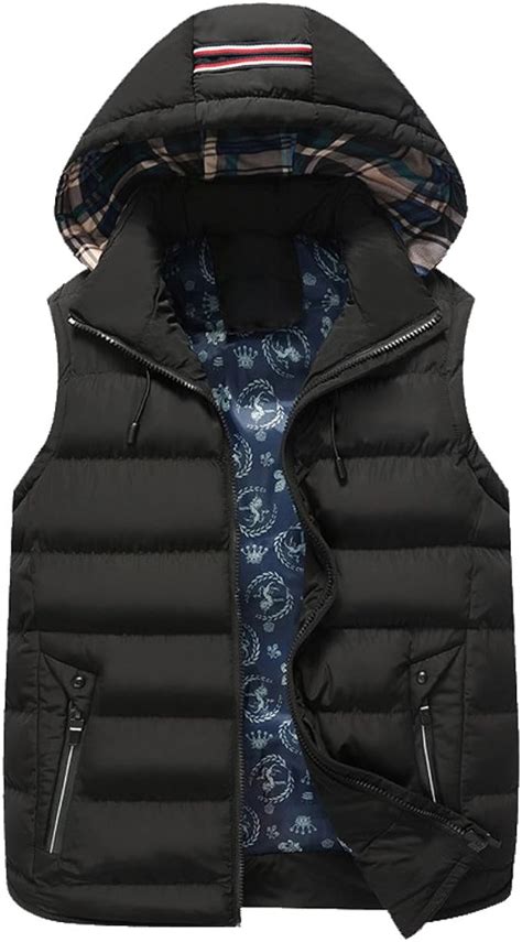 Mens Hooded Padded Gilet Jacket Quilted Puffer Vest Sleeveless Puffa