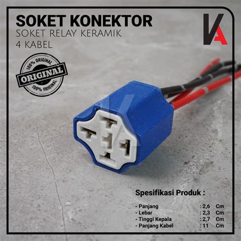 Jual Socket Cable Relay Ceramic Soket Relay Klakson Lampu Kaki