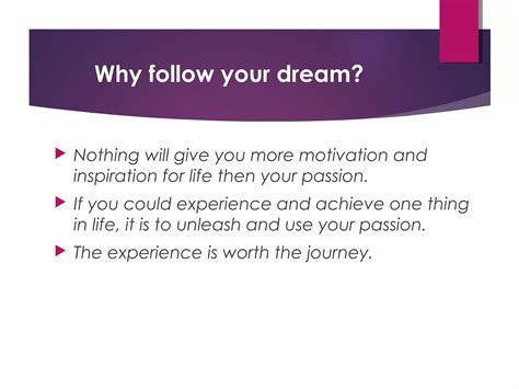 7 ways to motivate yourself to follow your dream | PPT