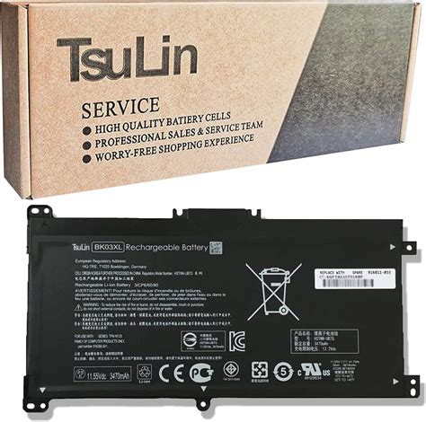 Amazon TsuLin BK03XL 916812 855 916811 855 Battery For HP Pavilion