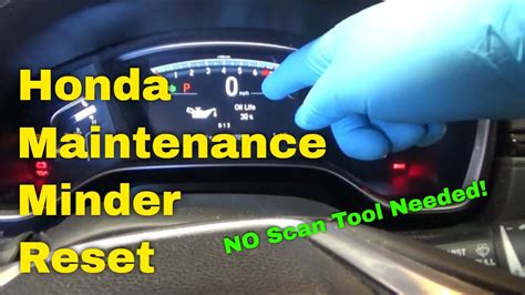 How To Reset Honda Maintenance Minder No Scan Tool YouTube