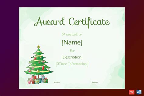 Printable Christmas Gift Certificate - GCT