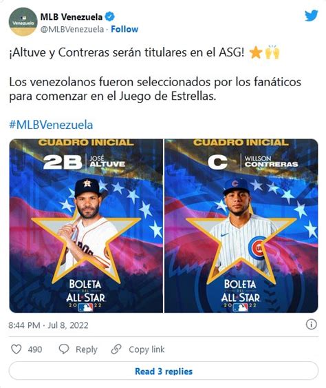 Venezuela Jos Altuve Y Wilson Contreras Se Lucir N Como Titulares En