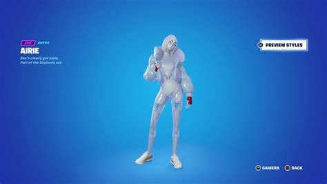 Fortnite Airie Skin Preview 😱 Youtube