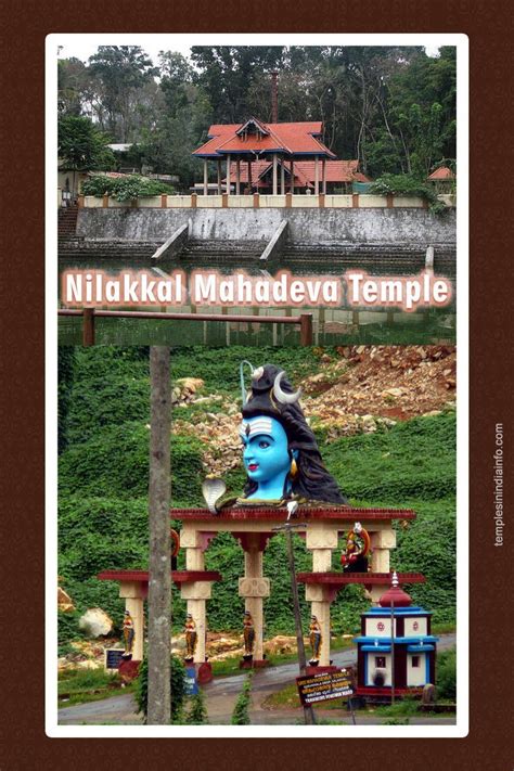 An Advertisement For The Nilakkai Mahadeva Temple In India With A Blue