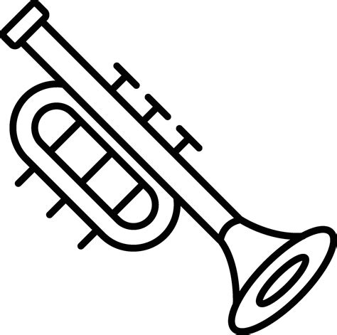 Trumpet Outline vector illustration icon 36482184 Vector Art at Vecteezy