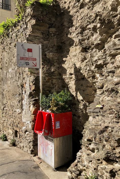 Uritrottoir Public Urinal Stone Wall On Rue Duvoisin Na Flickr