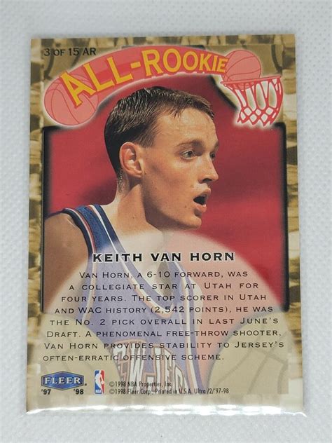 Fleer Ultra All Rookie Ar Keith Van Horn New Jersey Nets Ebay