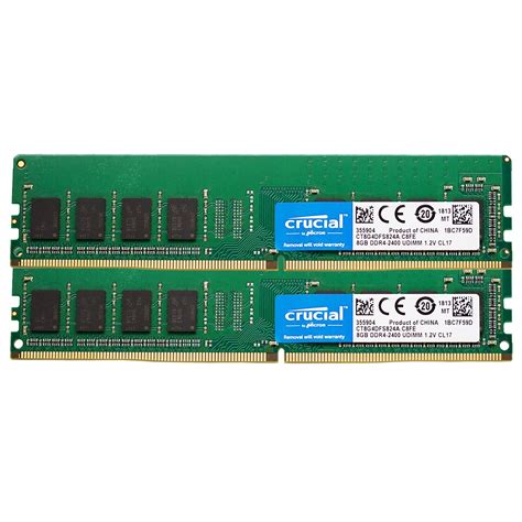 Crucial 16gb 2x 8gb Pc3 12800 Desktop Ddr3 1600 Mhz 240pin Dimm Memory