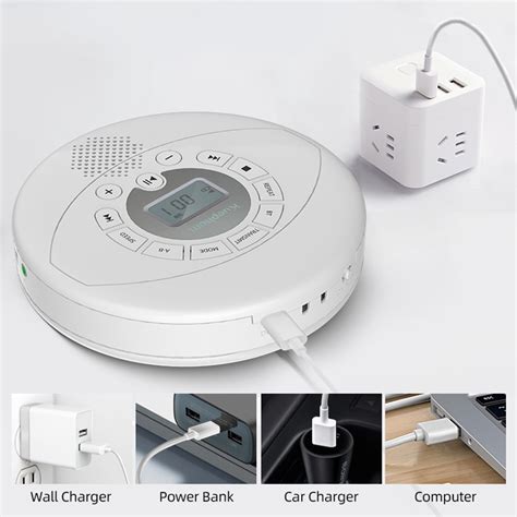 KUEPHOM CD Player Portable,Rechargeable Walkman CD Player with Speaker ...