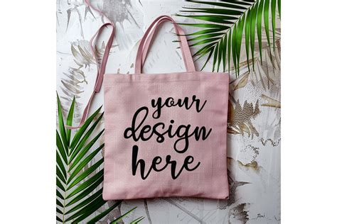 Natural Canvas Pink Tote Bag Mockup Graphic By Mockup And Design Store · Creative Fabrica