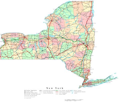 Road Map Of New York State Printable - Printable Maps