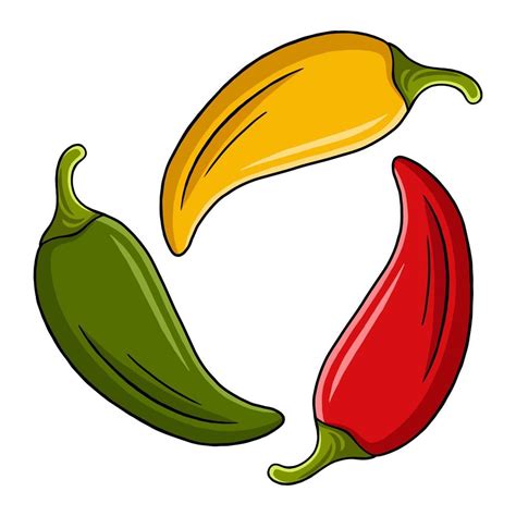 Hot Chilli Pepper In Vector Style Illustration Vector Art At Vecteezy