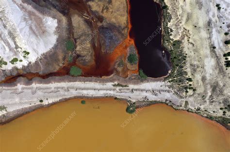 Aerial View Of Post Coal Nature Habitat Wanninchen Germany Stock