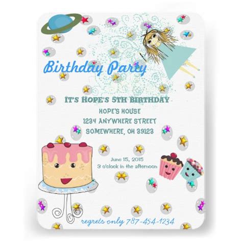 Anime Magical Days Invitation Birthday Party 425 X 55 Invitation