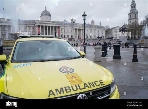 Nhs London Ambulance Service Paramedic Vehicle Attending To Incident In