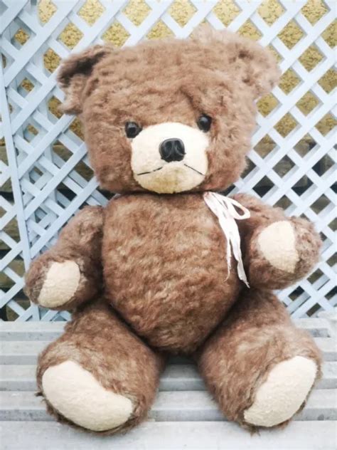 Ancienne Grande Peluche Ours Teddy Bear Tout Articul Haut Cm