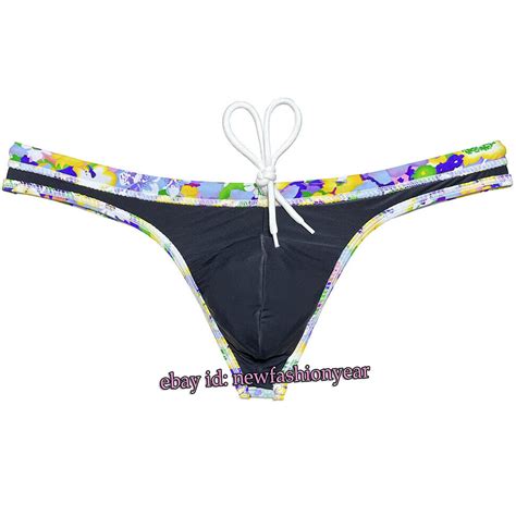 Fashion Men Swimwear Bulge Pouch Swim Thong Beach Surfing Swimsuit Bikini Trunks EBay