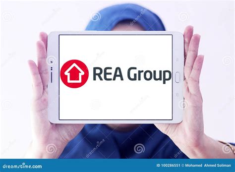 REA Group logo editorial photo. Image of motto, global - 100286551