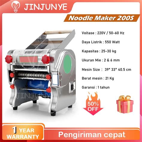 Jual Mesin Gilingan Mie Listrik 200S Noodle Pasta Maker Electric Alat