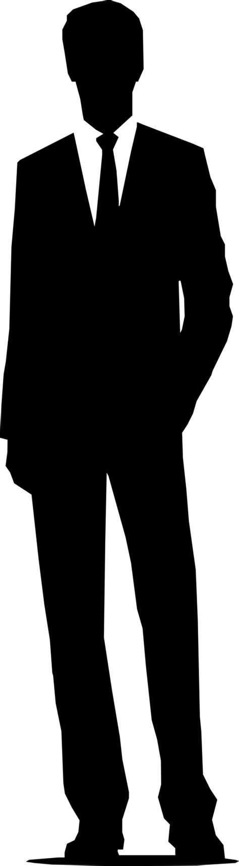 Bussiness man standing silhouette 23618960 PNG