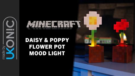 Minecraft Daisy And Poppy Flower Pot Mood Lights Made By Ukonic Youtube