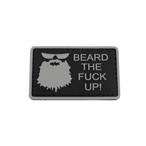 Buy PVC Beard The Fuck Up Patch Camouflage Ca