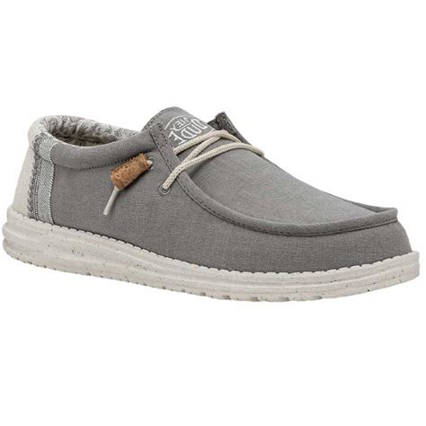 Hey Dude Wally Break Stitch Grey Free Shipping