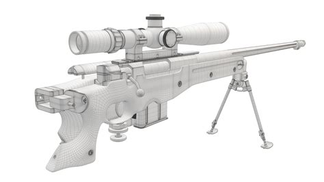 L115a3 Awp Sniper Rifle1 3d Model 49 Unknown Fbx Obj Stl Blend