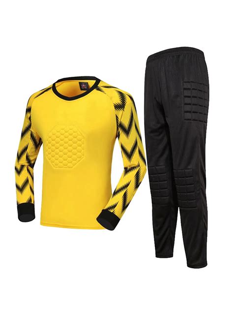 iiniim Boy's Football Soccer Goalie Outfit Goalkeeper Foam Padded ...