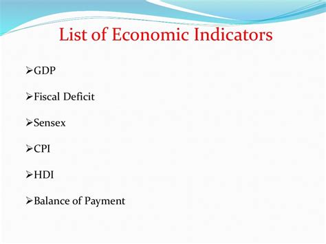 Economic Indicators