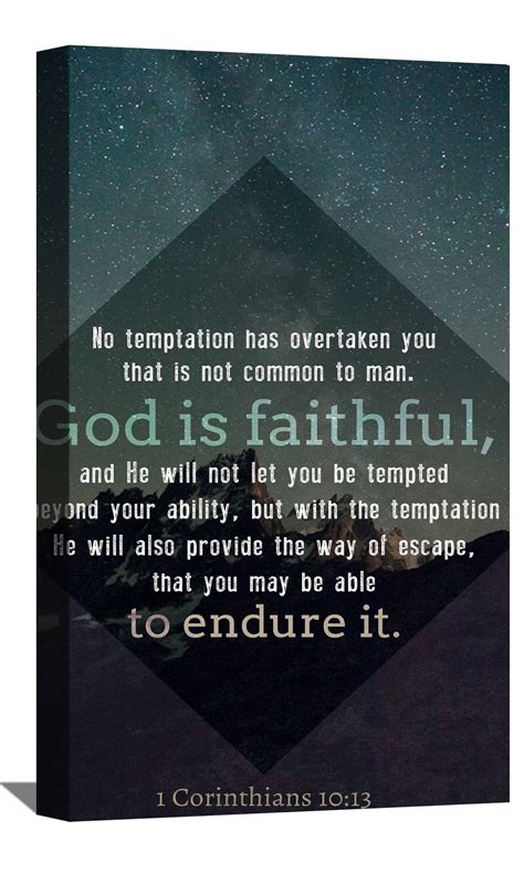 God Is Faithful Inspirational Christian Artwok Bible Verse Quotes Canvas Art For Bedroom
