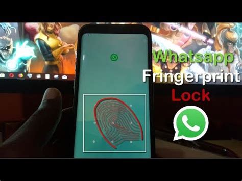 How To Fingerprint Lock Whatsapp Youtube