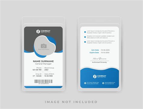 Minimalist Modern Professional Id Card Design Template 4474330 Vector