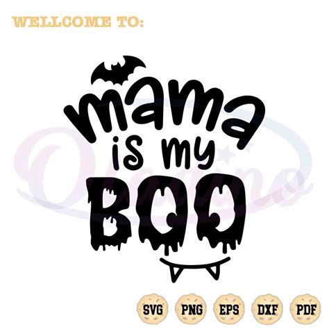 Halloween Bat Mama Is My Boo Svg For Cricut Sublimation Files