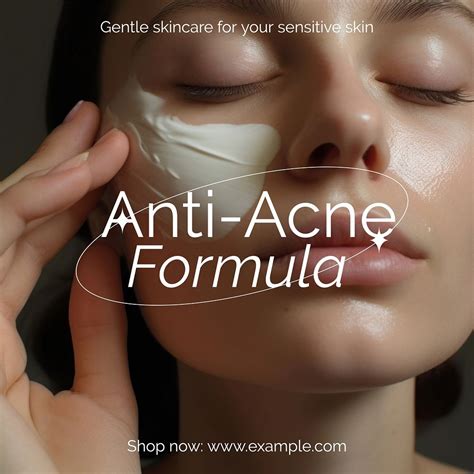 Anti Acne Skincare Instagram Post Template Free Photo Rawpixel