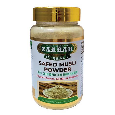 Zaarah Safed Musli Powder G Packaging Size Gm At Rs Piece