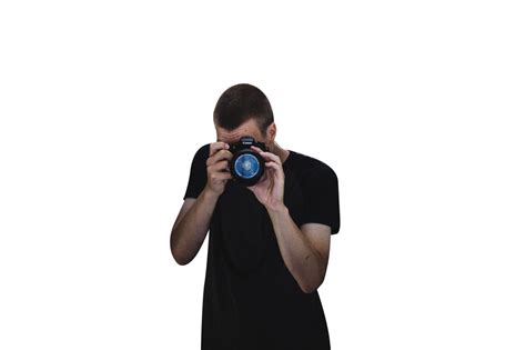 Man Taking Picture Through Camera Transparent Background Png Get Your