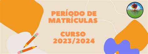 Período de Matrículas para el curso 2023 2024 CEIP Doctor Gregorio