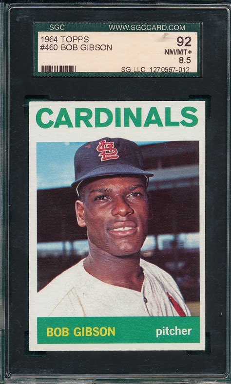 Lot Detail Topps Bob Gibson Sgc