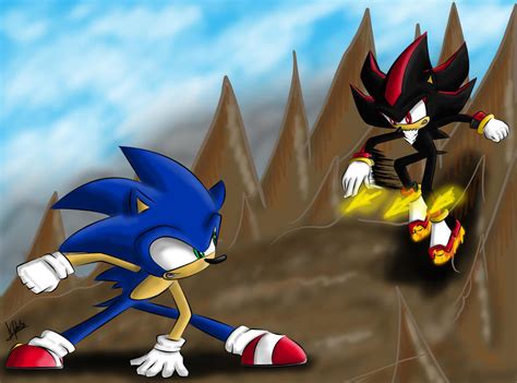 Sonic VS Shadow by SilverDrawing88 on DeviantArt