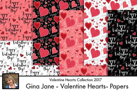 Valentine S Day Backgrounds Black Pink And Red Papers Etsy