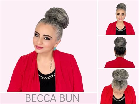 7 Different Styles Gray Hair Buns for Wedding Updo Bun Hairstyle - Etsy