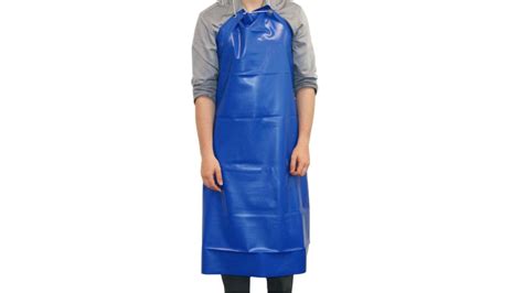 A0241 Rs Pro Blue Reusable Pvc Apron 48in Rs